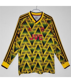 Arsenal FC Long Sleeve 1990-1992 Away Retro Jersey