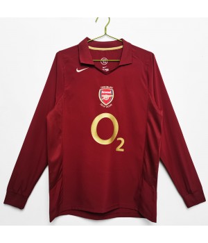 Arsenal FC 2005-2006 Long Sleeve Home Retro Jersey