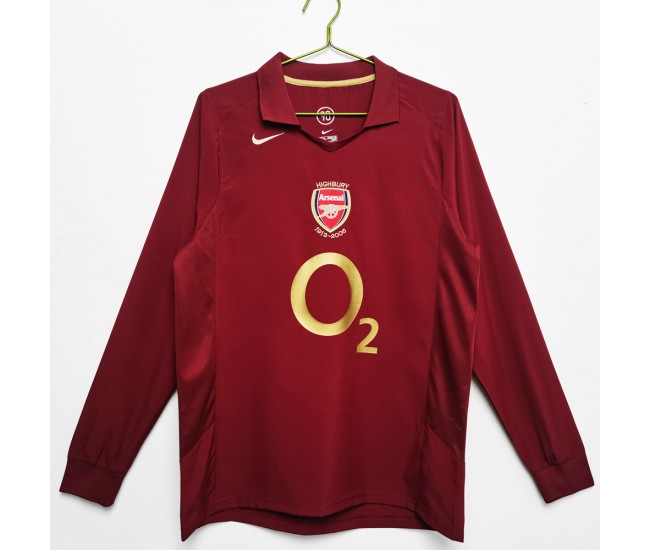 Arsenal FC 2005-2006 Long Sleeve Home Retro Jersey