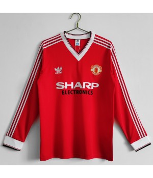 Manchester United FC 1983  Long Sleeve Home Retro Jersey