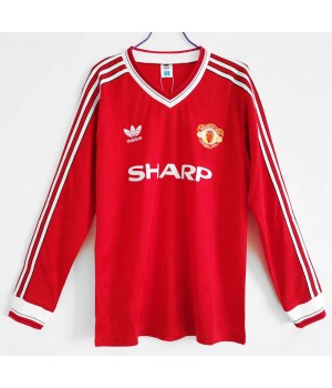 Manchester United FC Long Sleeve 1986-1988 Home Retro Jersey