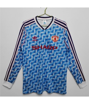 Manchester United FC 1990 Long Sleeve Away Retro Jersey