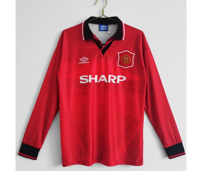 Manchester United FC 1994-1995 Long Sleeve Home Retro Jersey