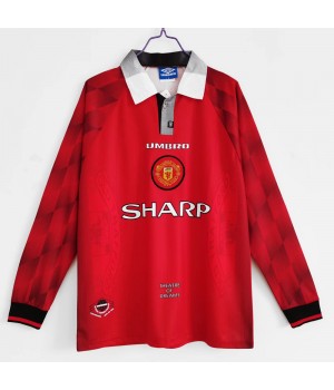 Manchester United FC Long Sleeve 1996-1997 Home Retro Jersey