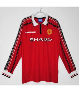 Manchester United FC 1998-1999 Long Sleeve Home Retro Jersey