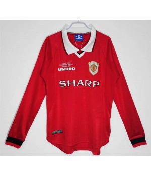 Manchester United FC 1999-2000 Long Sleeve Home Retro Jersey