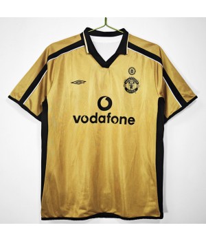 Manchester United FC 2001-2002 Centenary Gold Retro Jersey