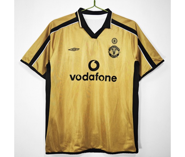 Manchester United FC 2001-2002 Centenary Gold Retro Jersey