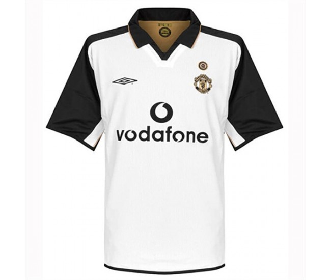 Manchester United FC 2001-2002 Centenary White Retro Jersey