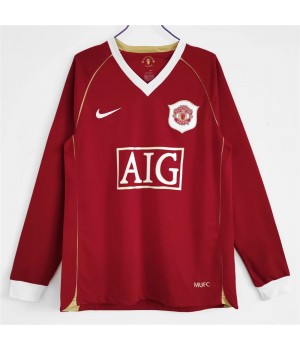 Manchester United FC 2006-2007 Long Sleeve Home Retro Jersey