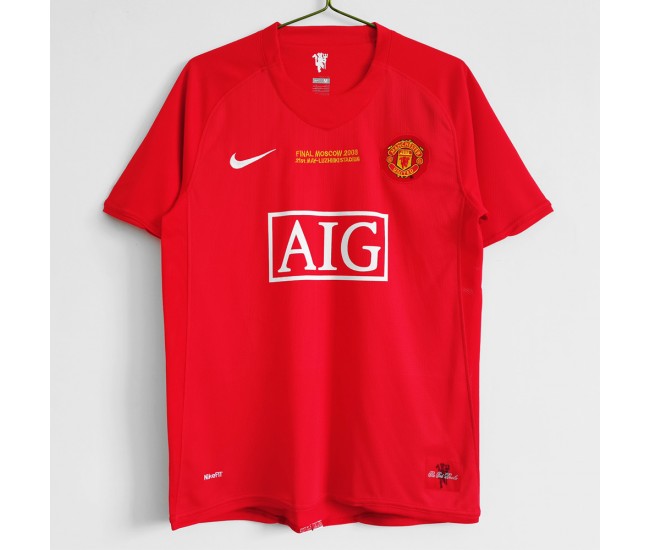 Manchester United FC 2007-2008 Euro Home Retro Jersey