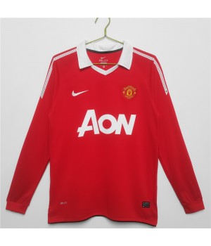 Manchester United FC Long Sleeve 2010-2011 Home Retro Jersey