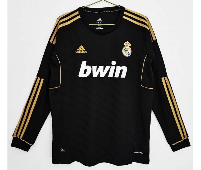 Real Madrid 2011-2012 Long Sleeve Away Retro Jersey