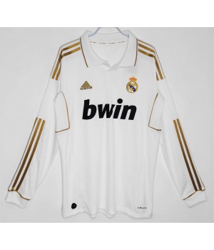 Real Madrid 2011-2012 Long Sleeve Home Retro Jersey