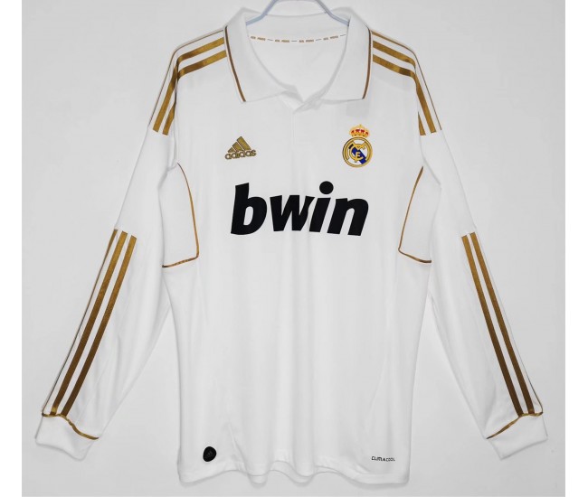 Real Madrid 2011-2012 Long Sleeve Home Retro Jersey