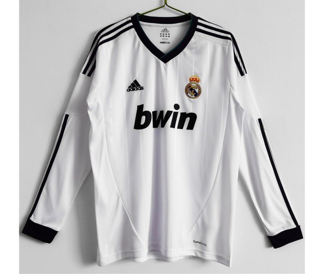 Real Madrid 2012-2013 Long Sleeve Home Retro Jersey