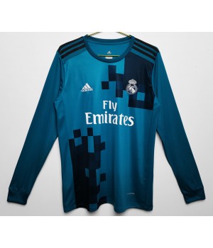 Real Madrid 2017-2018 Long Sleeve Third Retro Jersey