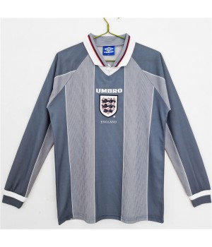 England 1996 Long Sleeve Away Retro Jersey